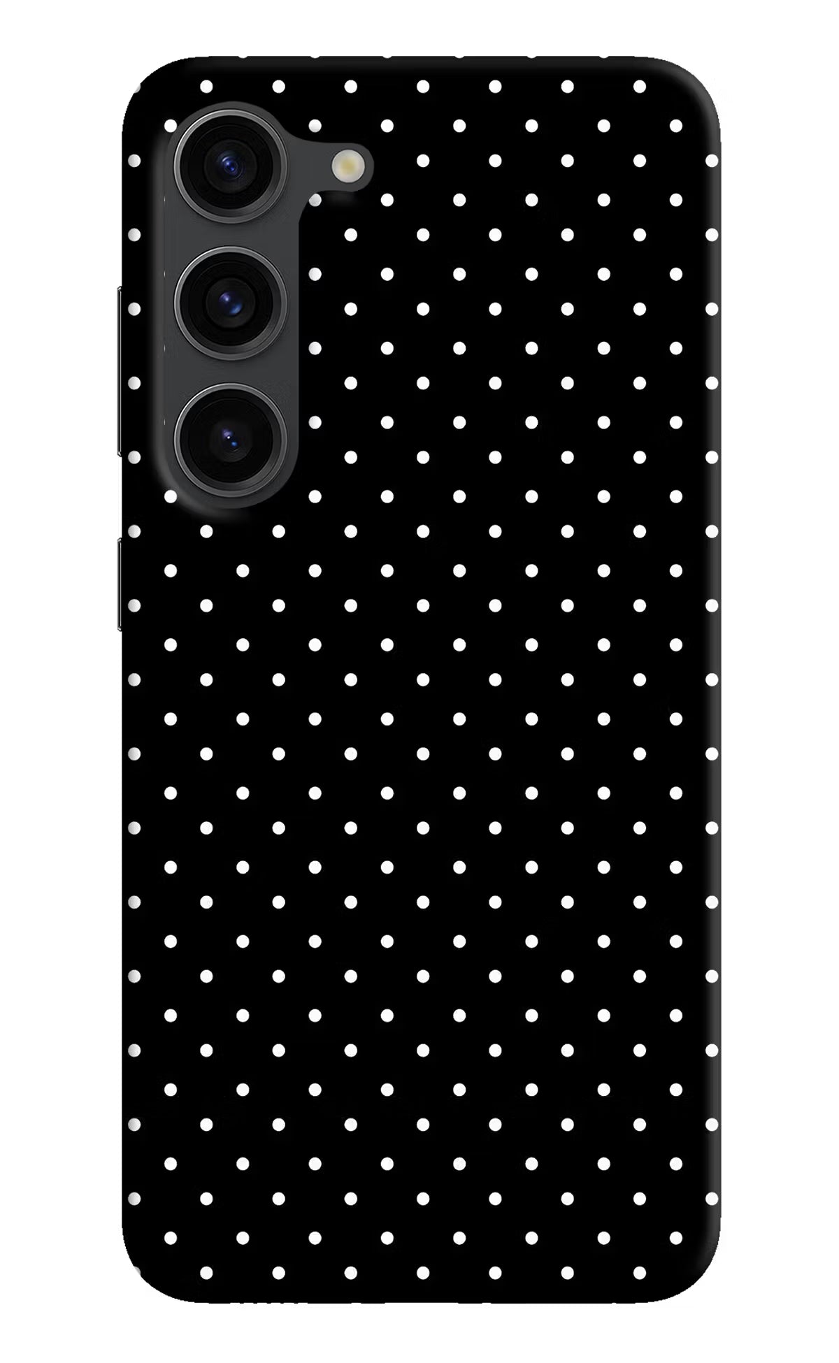 White Dots Samsung S23 Plus Hard Case Back Cover by Casekaro