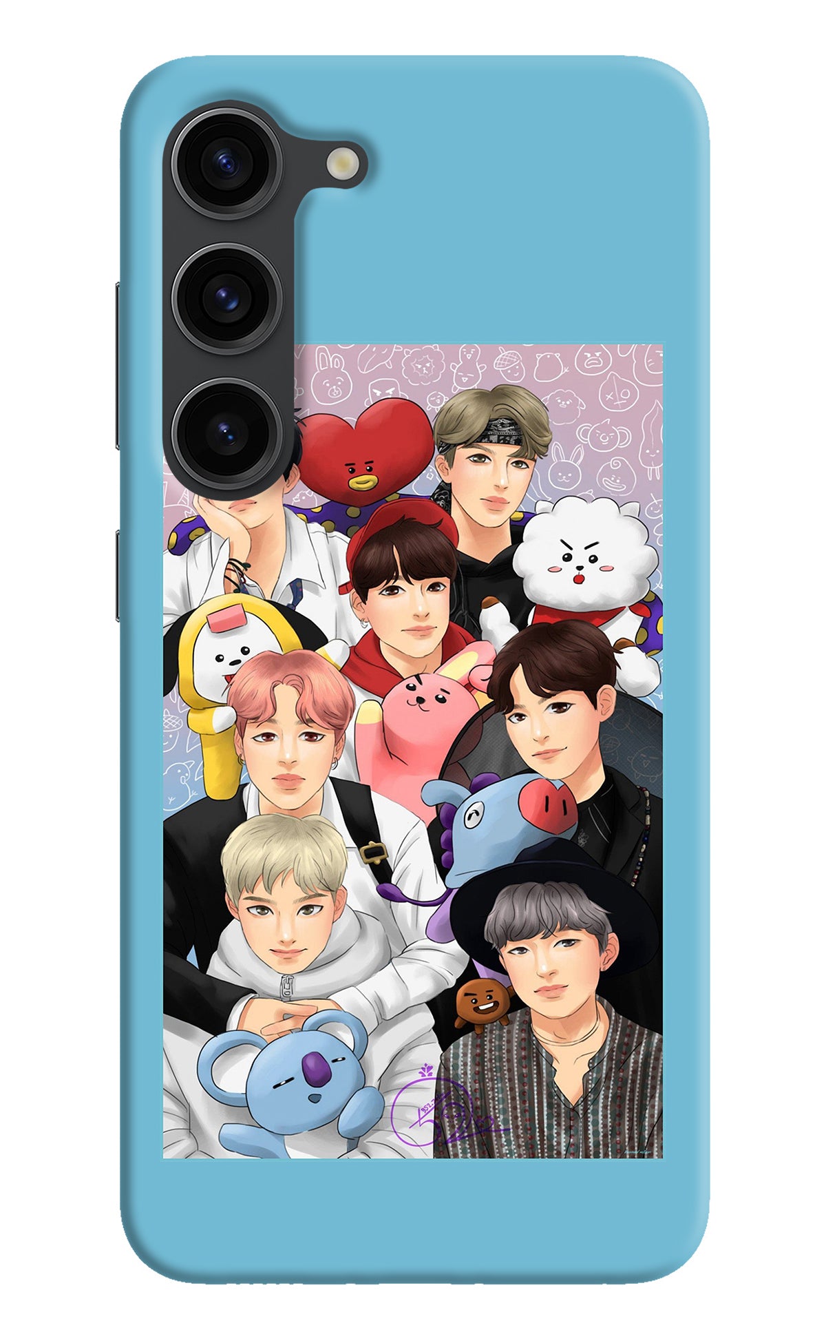 BTS with animals Samsung S23 Plus Back Cover