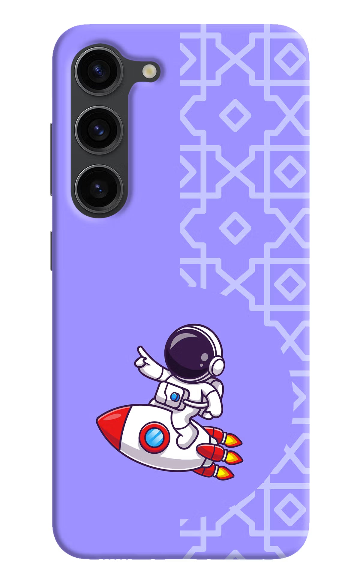 Cute Astronaut Samsung S23 Plus Hard Case Back Cover by Casekaro