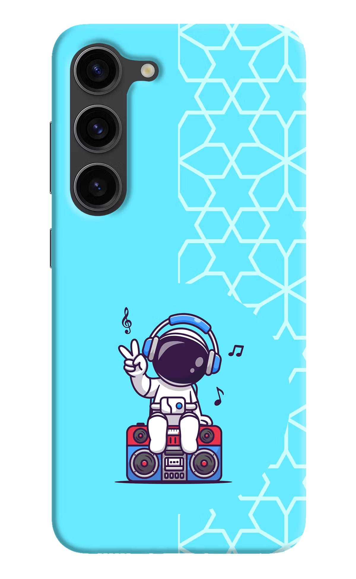 Cute Astronaut Chilling Samsung S23 Plus Hard Case Back Cover by Casekaro
