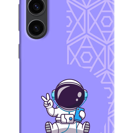 Cute Astronaut Chilling Samsung S23 Plus Hard Case Back Cover by Casekaro