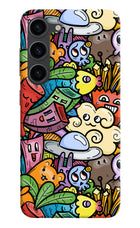 Veggie Doodle Samsung S23 Plus Hard Case Back Cover by Casekaro
