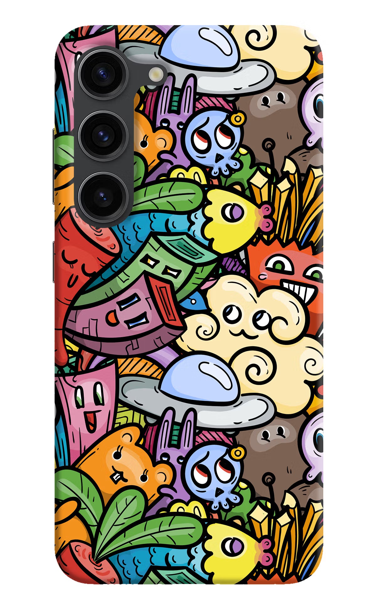 Veggie Doodle Samsung S23 Plus Hard Case Back Cover by Casekaro