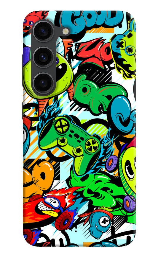Game Doodle Samsung S23 Plus Hard Case Back Cover by Casekaro
