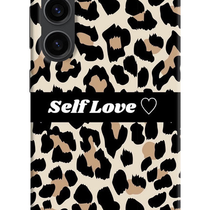 Leopard Print Self Love Samsung S23 Plus Hard Case Back Cover by Casekaro