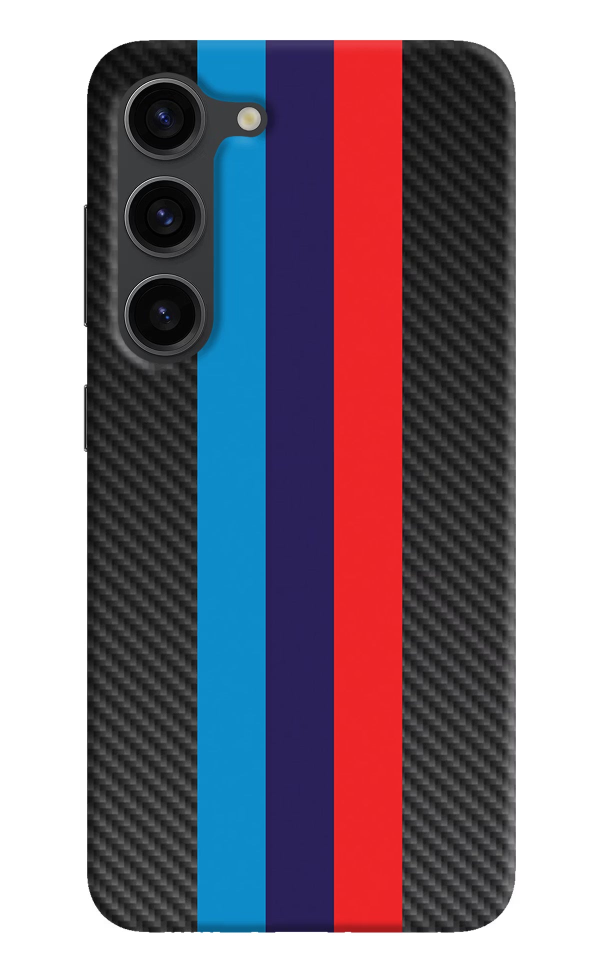 BMW Stripes Pattern Samsung S23 Plus Hard Case Back Cover by Casekaro