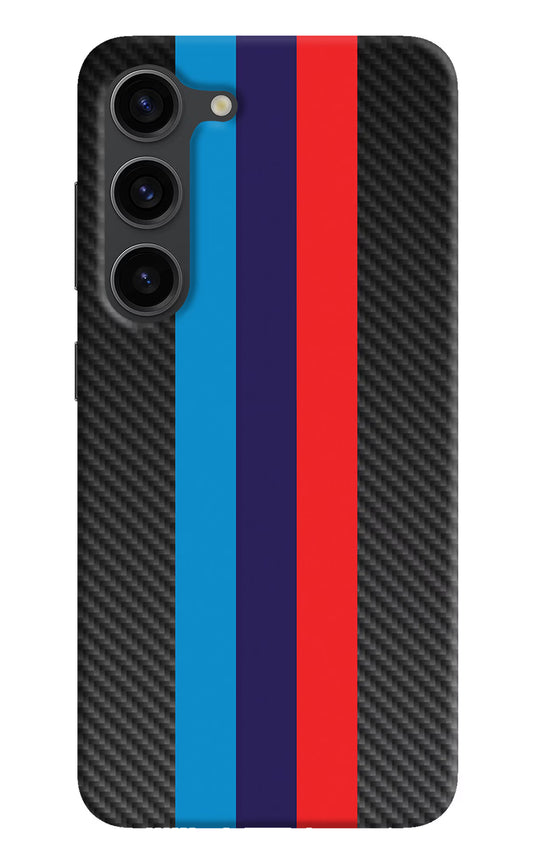 BMW Stripes Pattern Samsung S23 Plus Hard Case Back Cover by Casekaro