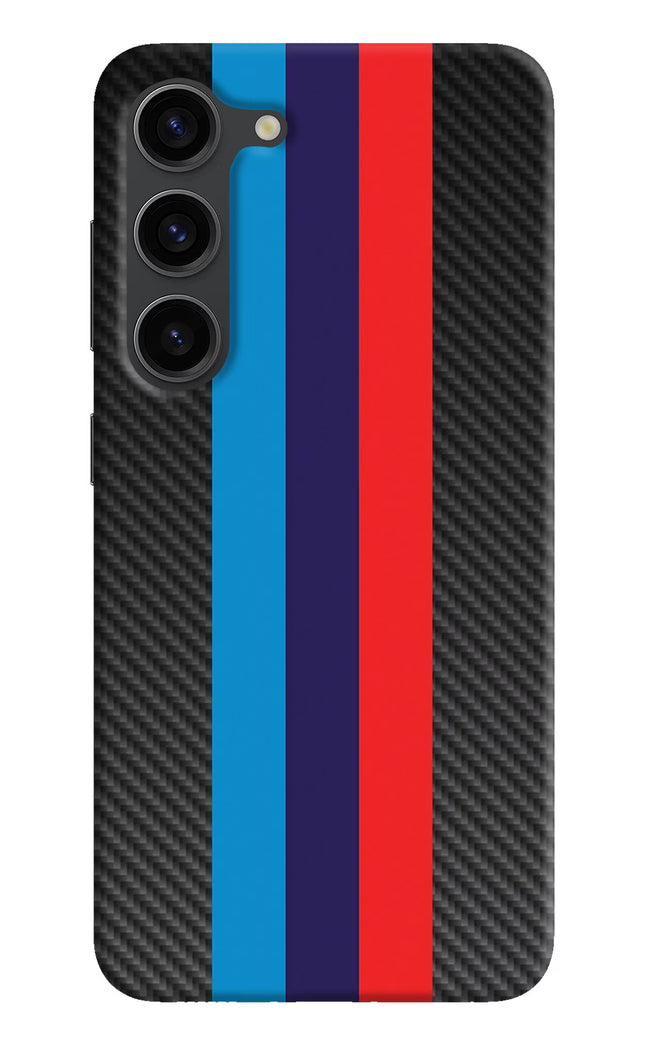 BMW Stripes Pattern Samsung S23 Plus Hard Case Back Cover by Casekaro