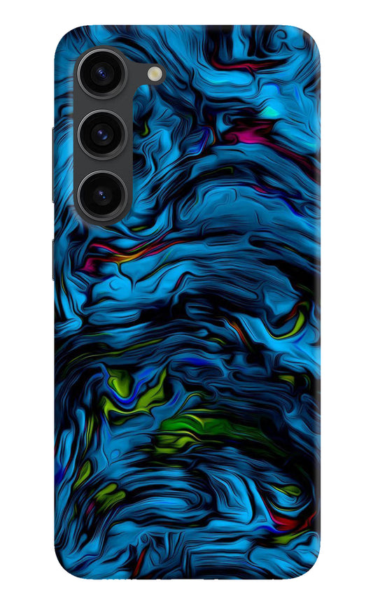 Dark Blue Abstract Samsung S23 Plus Hard Case Back Cover by Casekaro
