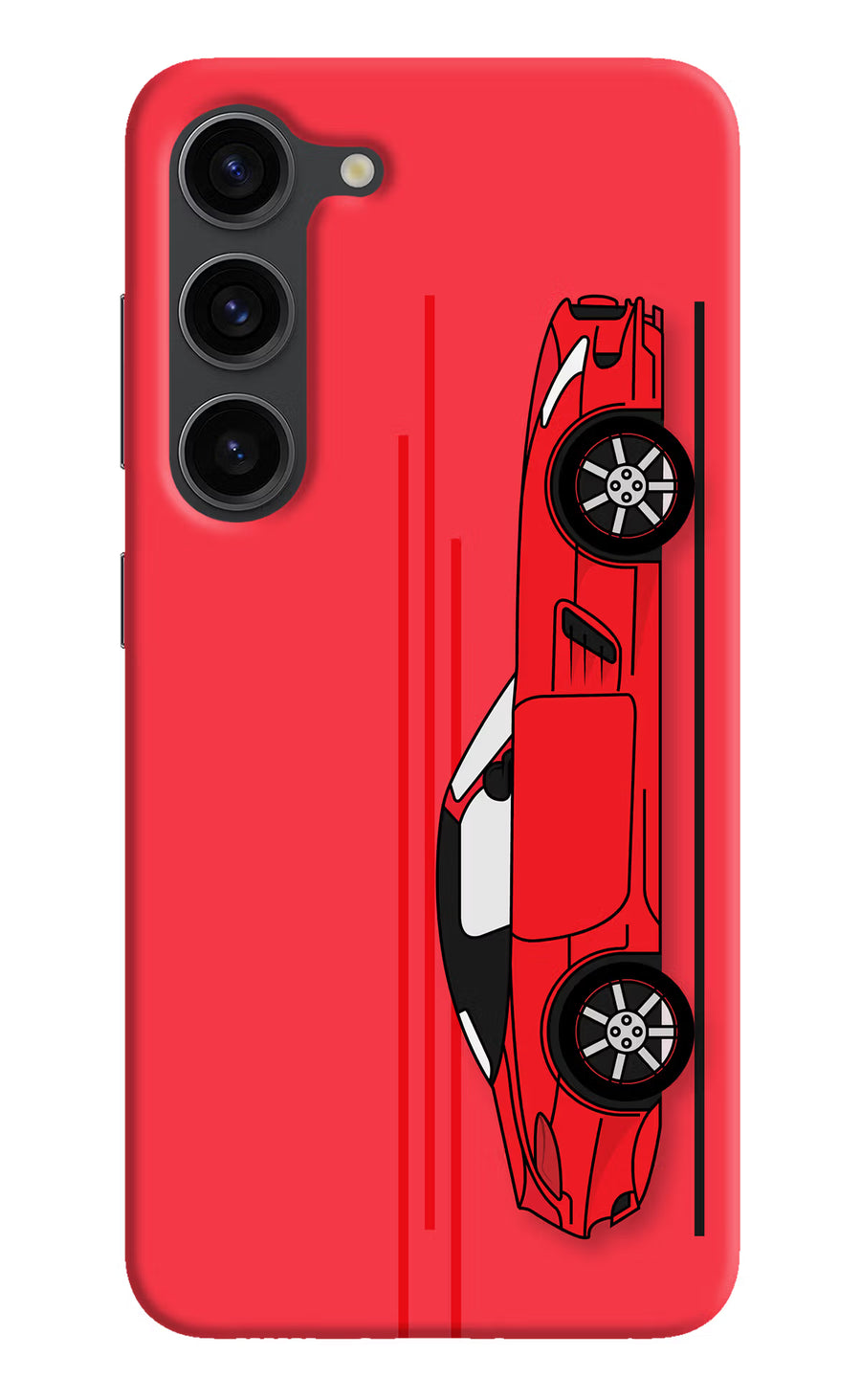Red Velocity Samsung S23 Plus Back Cover, Hard case