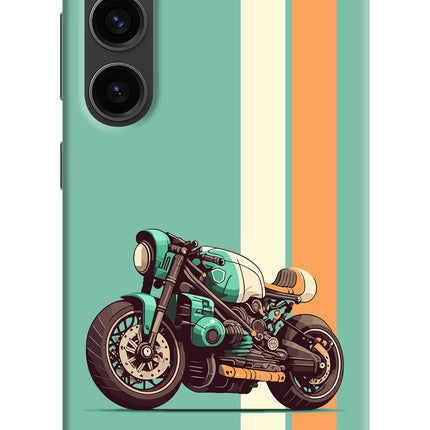 Striped Moto Drift Samsung S23 Plus Hard Case Back Cover by Casekaro