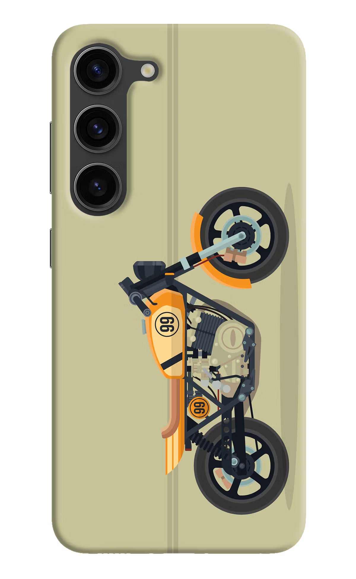 Vertical Speedster Samsung S23 Plus Hard Case Back Cover by Casekaro