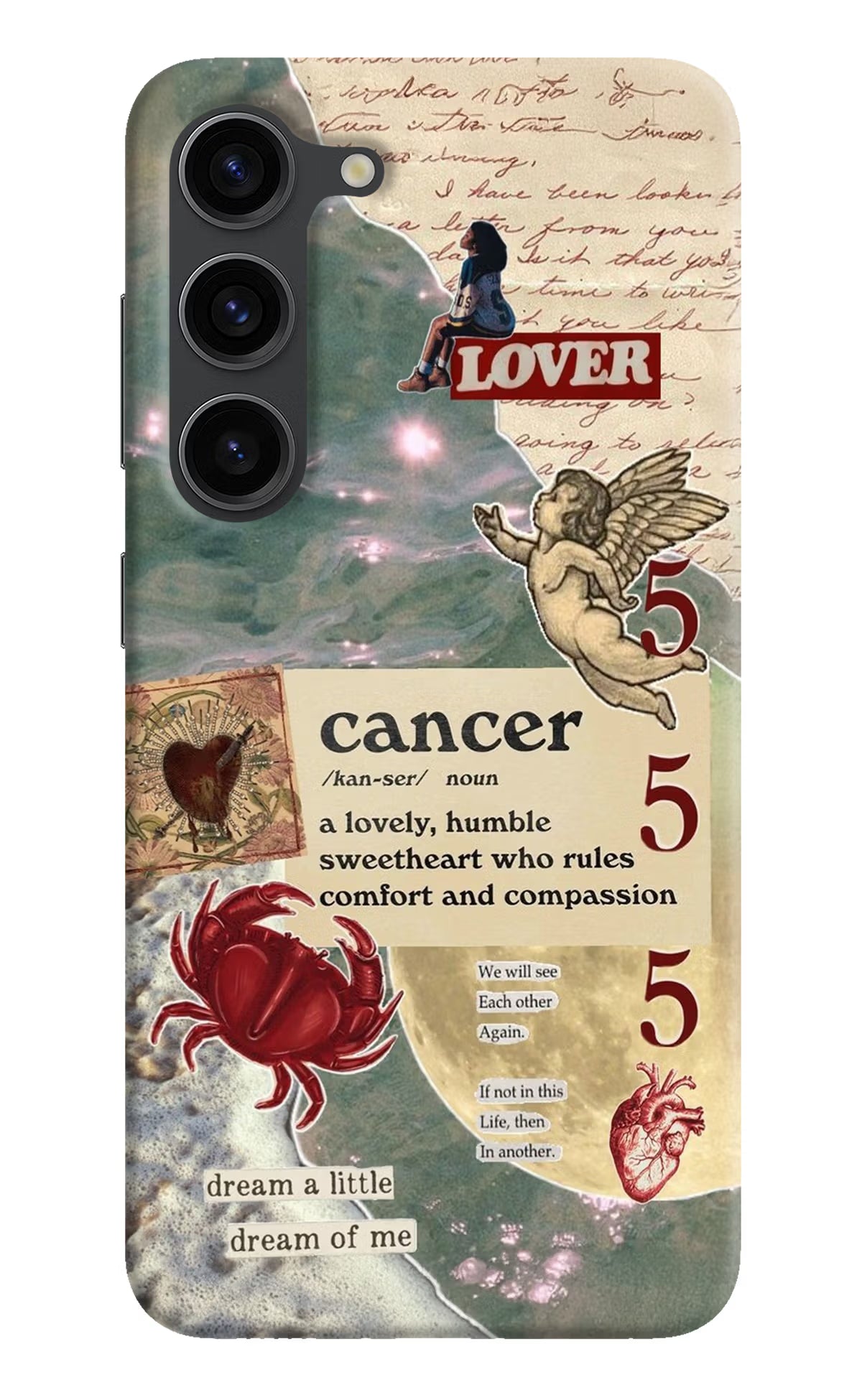 Cancer Zodiac Samsung S23 Plus Hard Case Back Cover by Casekaro