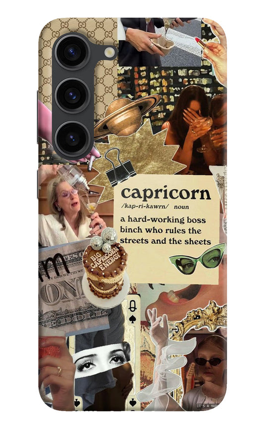 Capricorn Zodiac Samsung S23 Plus Hard Case Back Cover by Casekaro