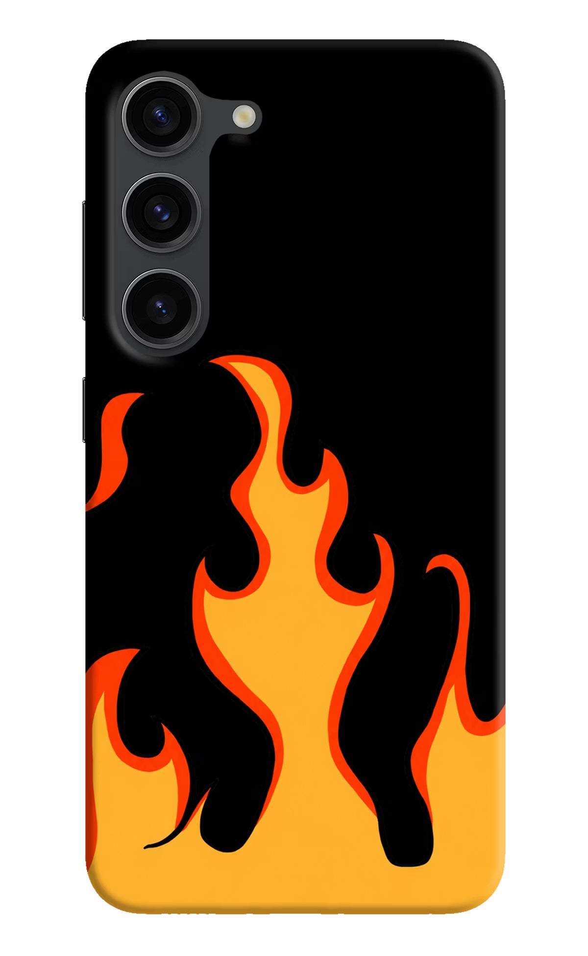 Fired Up – Black Samsung S23 Plus Hard Case Back Cover by Casekaro