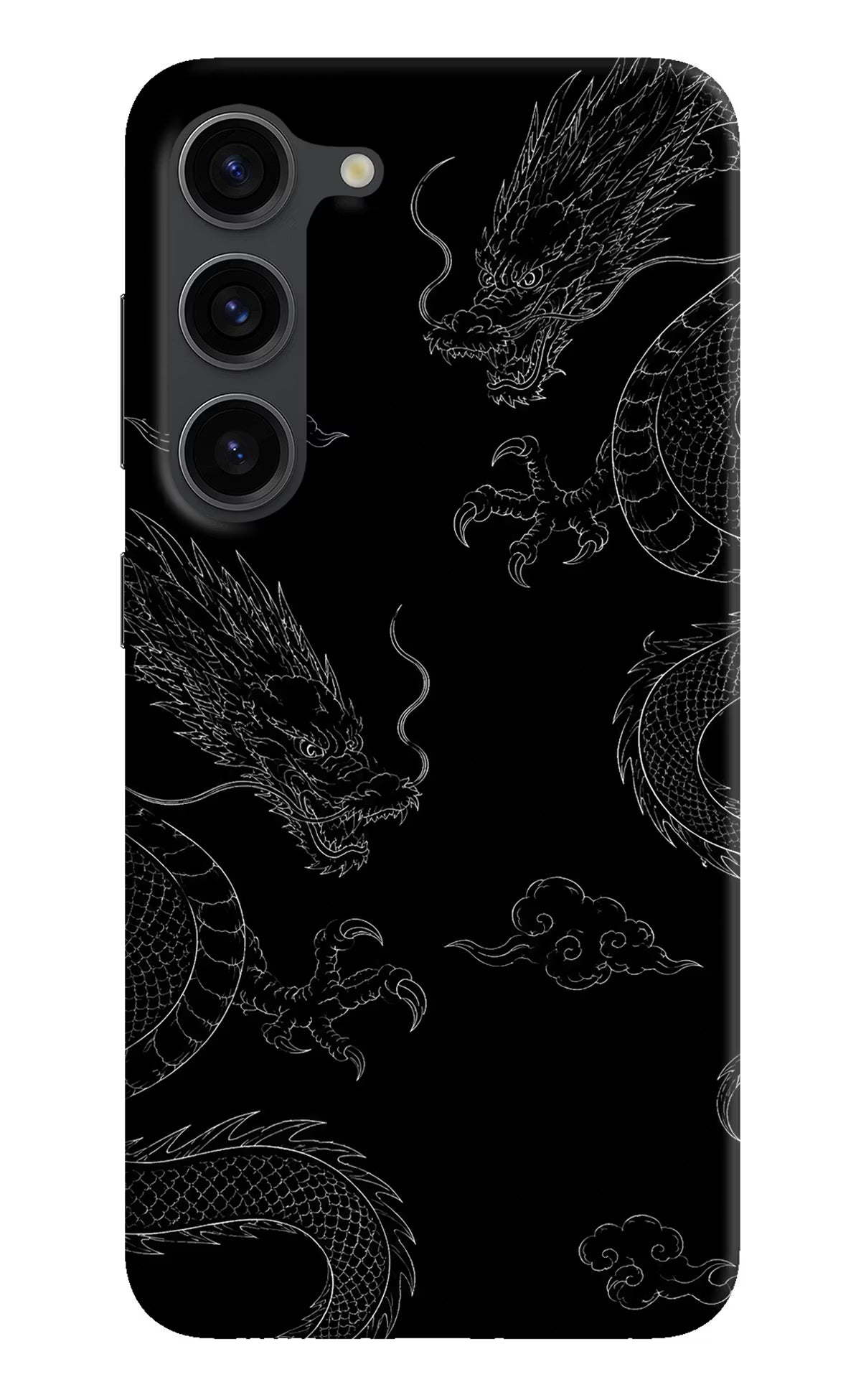Twin Dragons Samsung S23 Plus Hard Case Back Cover by Casekaro
