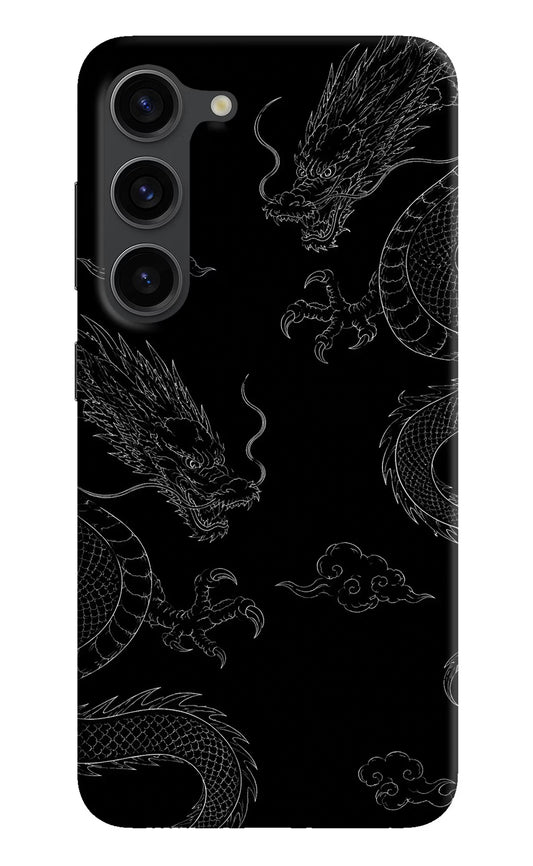 Twin Dragons Samsung S23 Plus Hard Case Back Cover by Casekaro