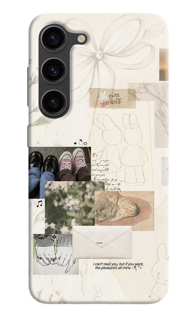 Soft Aesthetic Samsung S23 Plus Hard Case Back Cover by Casekaro