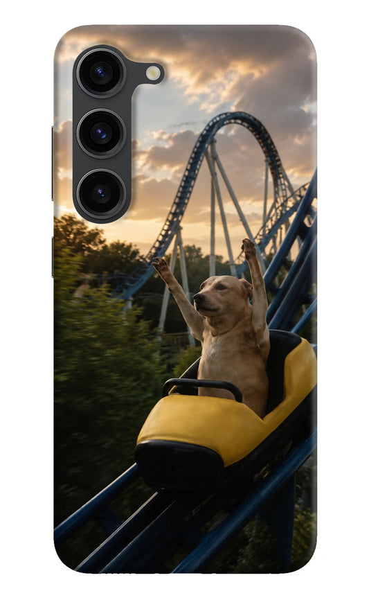 Rollercoaster Dog Samsung S23 Plus Hard Case Back Cover by Casekaro