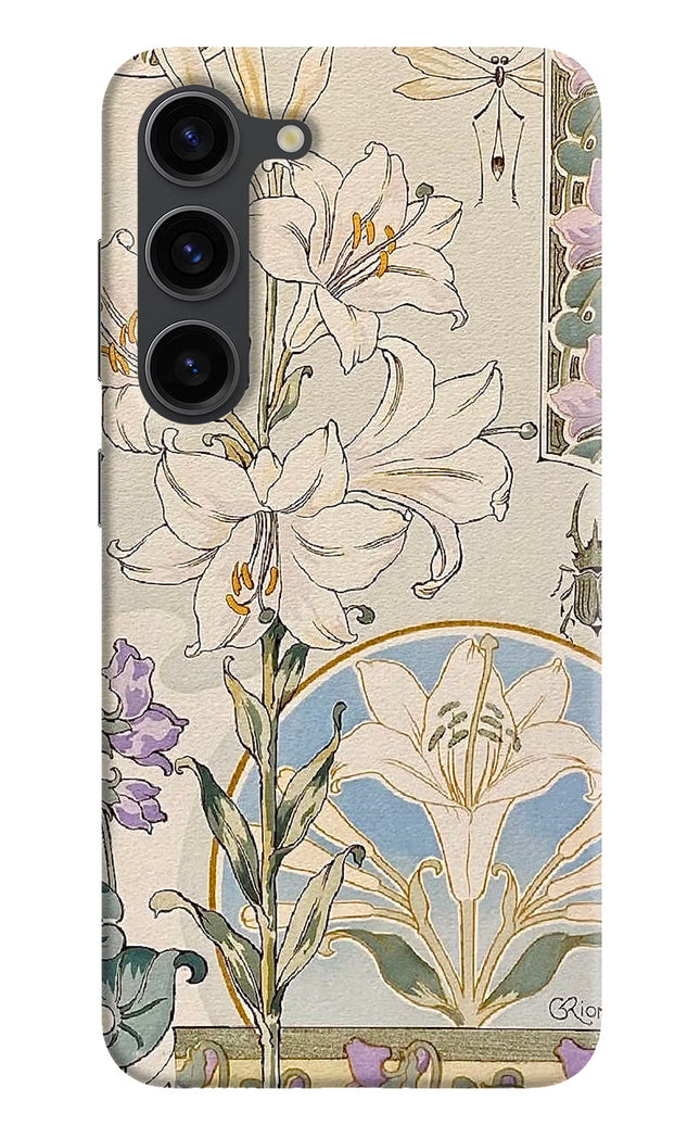 White Lily Samsung S23 Plus Hard Case Back Cover by Casekaro