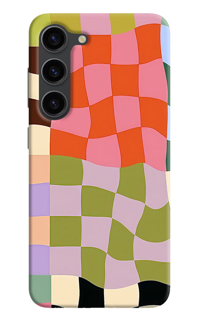 Wavy Grid Samsung S23 Plus Hard Case Back Cover by Casekaro