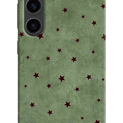 Green Stars Samsung S23 Plus Hard Case Back Cover by Casekaro