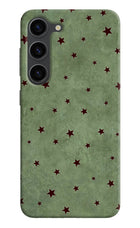 Green Stars Samsung S23 Plus Hard Case Back Cover by Casekaro