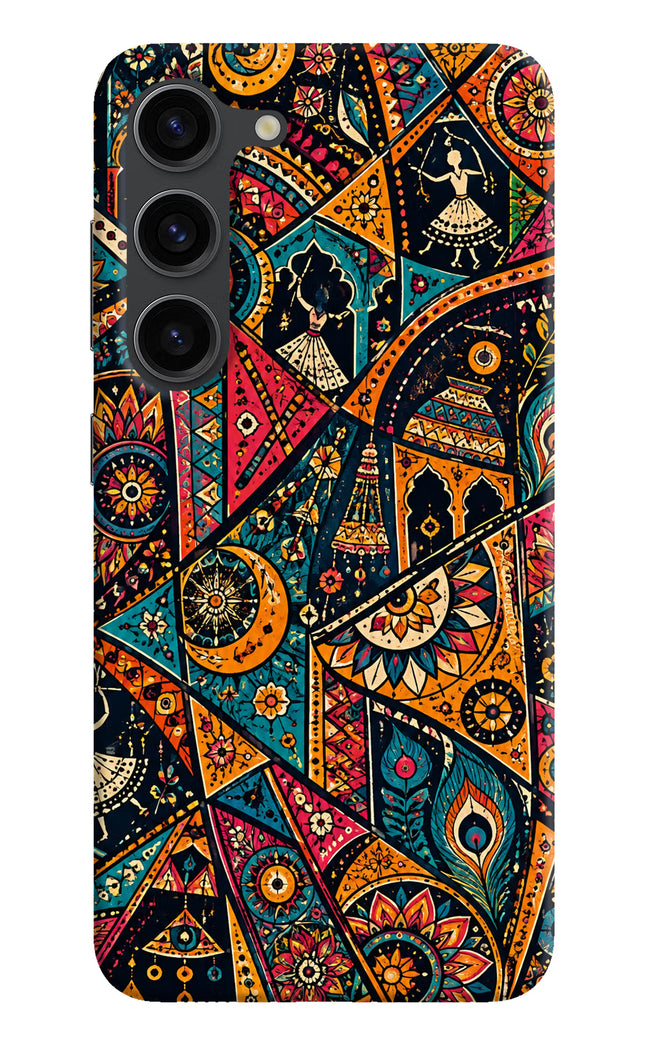 Folk Print Samsung S23 Plus Hard Case Back Cover by Casekaro