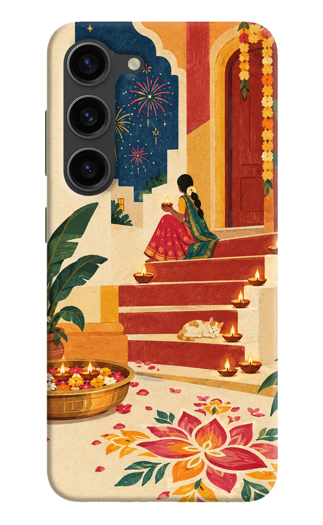 Diwali Rangoli Samsung S23 Plus Hard Case Back Cover by Casekaro