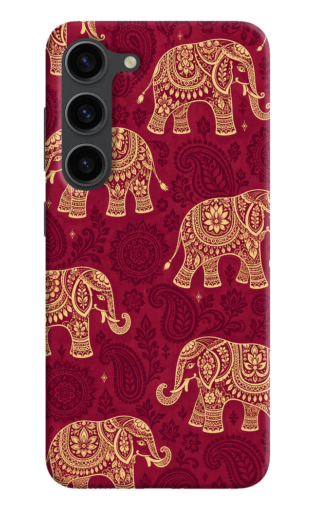 Maroon Elephant Samsung S23 Plus Hard Case Back Cover by Casekaro