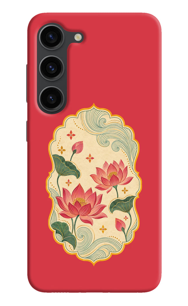 Pink Lotus Samsung S23 Plus Hard Case Back Cover by Casekaro