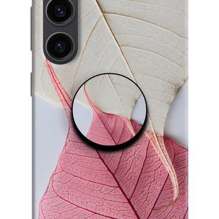 White Pink Leaf Samsung S23 Plus Pop Case by Casekaro
