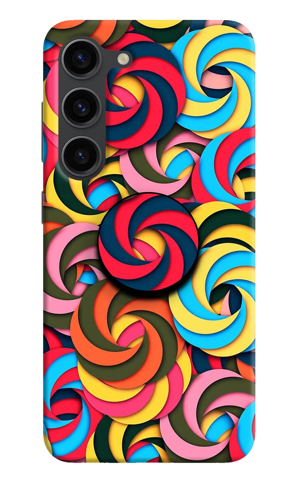 Spiral Pattern Samsung S23 Plus Pop Case by Casekaro