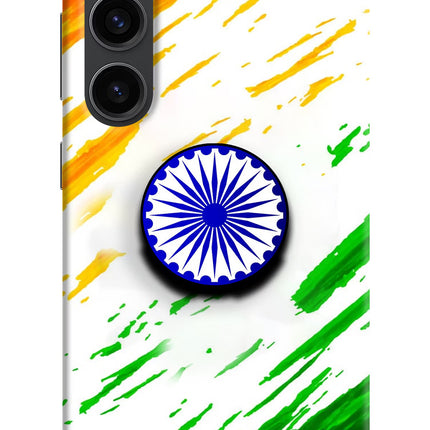 Indian Flag Ashoka Chakra Samsung S23 Plus Pop Case by Casekaro