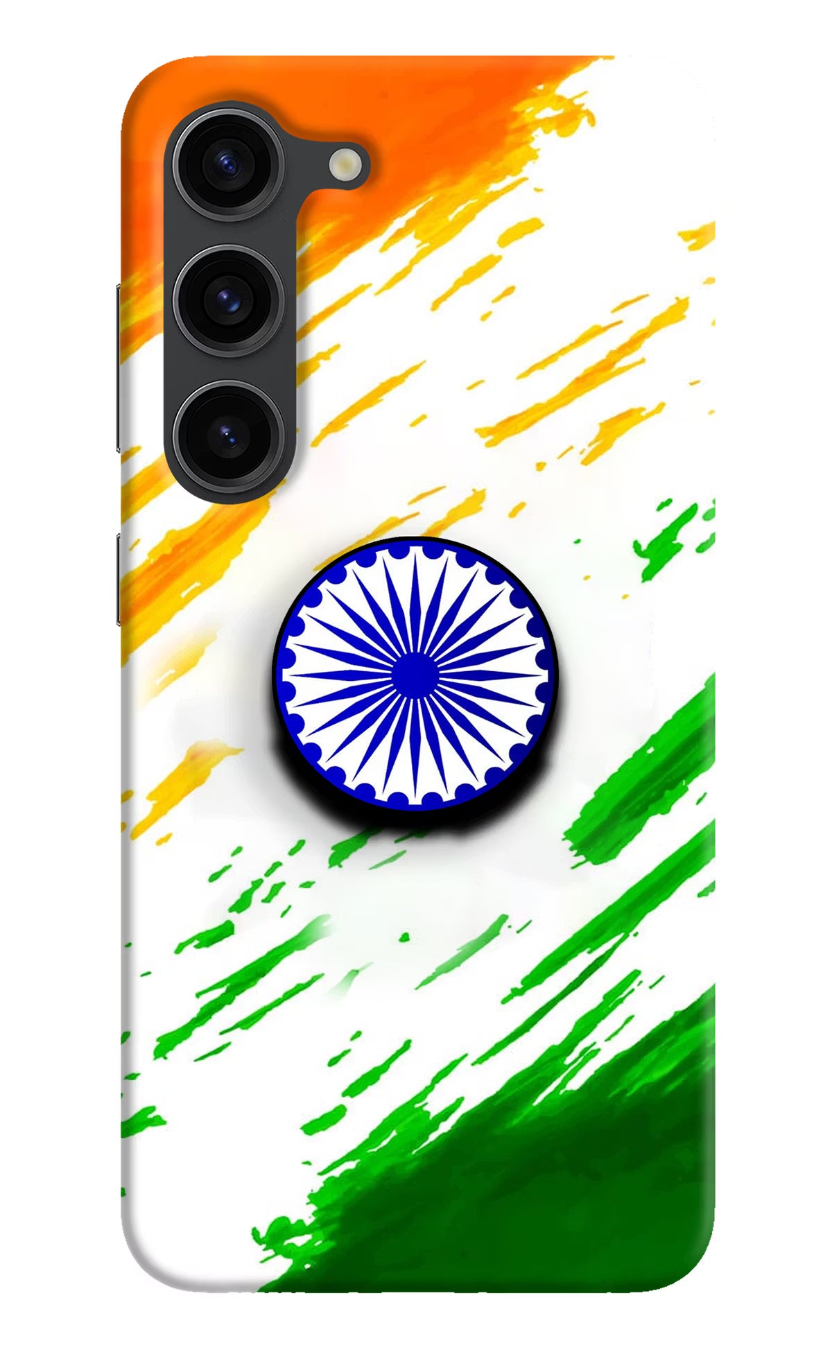 Indian Flag Ashoka Chakra Samsung S23 Plus Pop Case by Casekaro