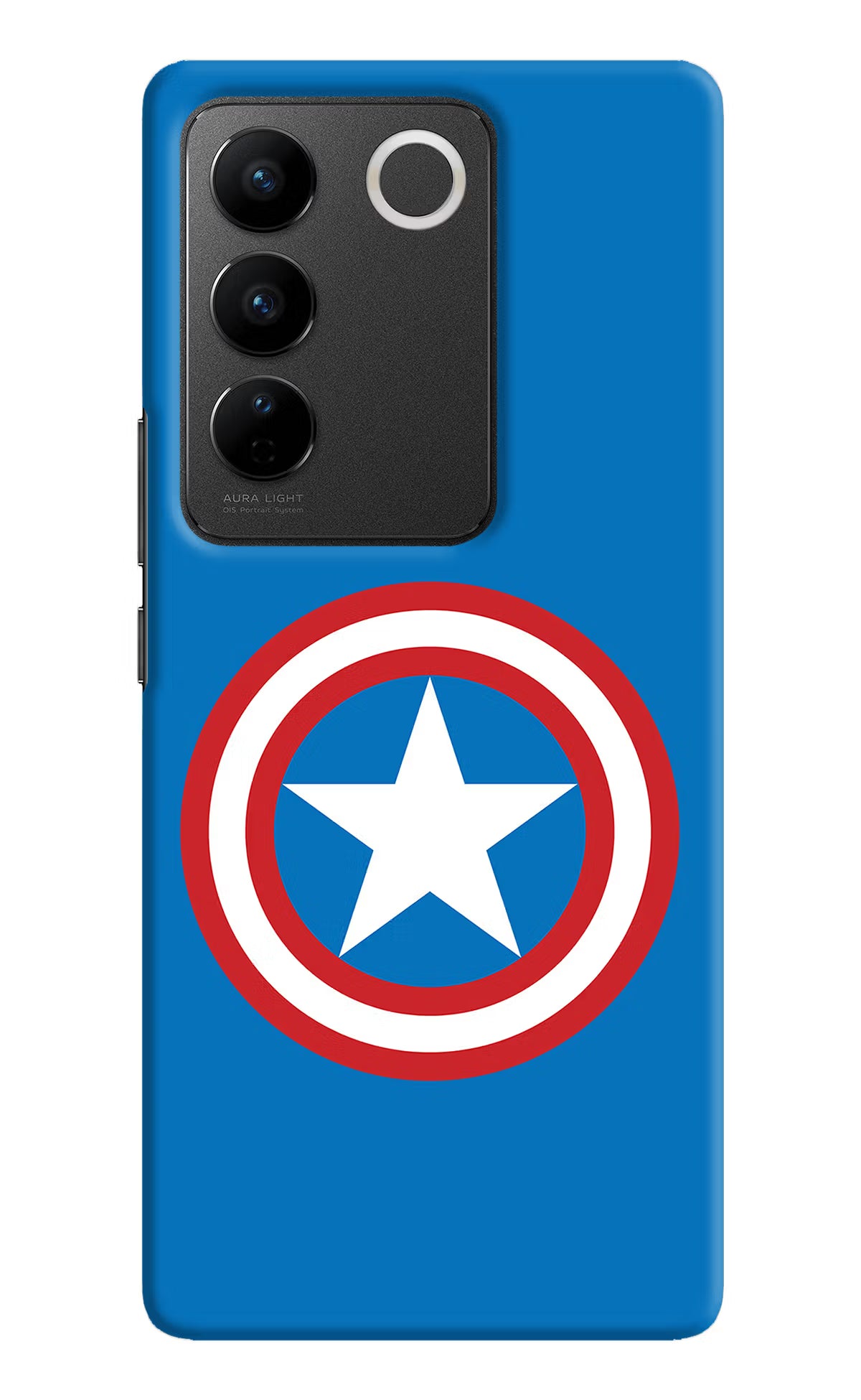 Captain America Logo Vivo V27/V27 Pro Hard Case Back Cover by Casekaro