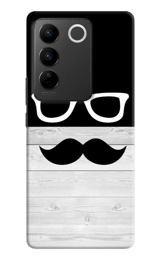 Mustache Vivo V27/V27 Pro Hard Case Back Cover by Casekaro