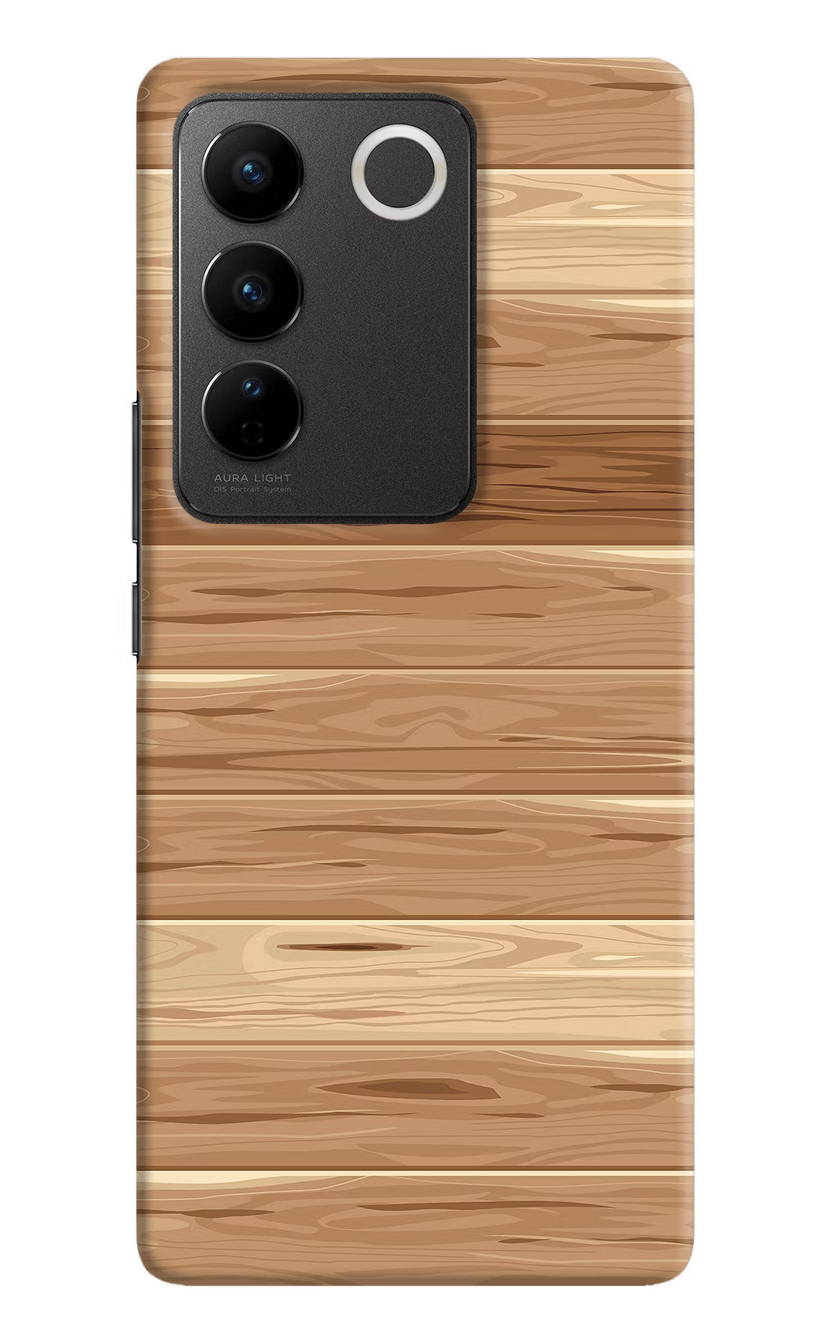 Wooden Vector Vivo V27/V27 Pro Hard Case Back Cover by Casekaro