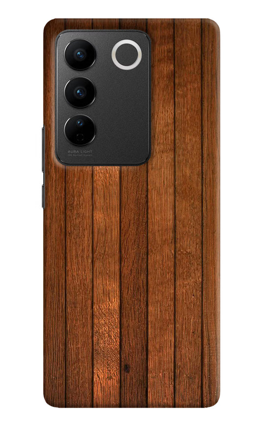 Wooden Artwork Bands Vivo V27/V27 Pro Hard Case Back Cover by Casekaro