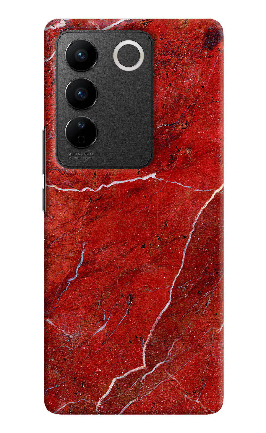 Red Marble Design Vivo V27/V27 Pro Back Cover, Hard case