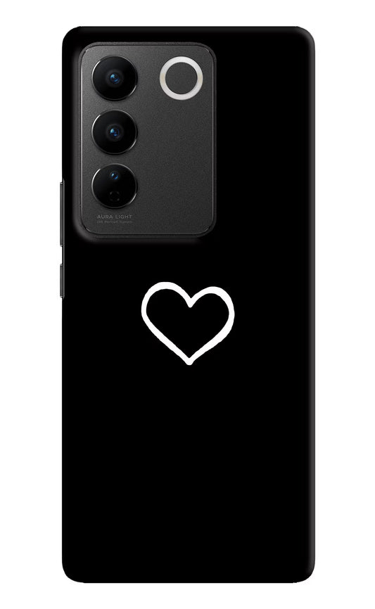 Heart Vivo V27/V27 Pro Hard Case Back Cover by Casekaro