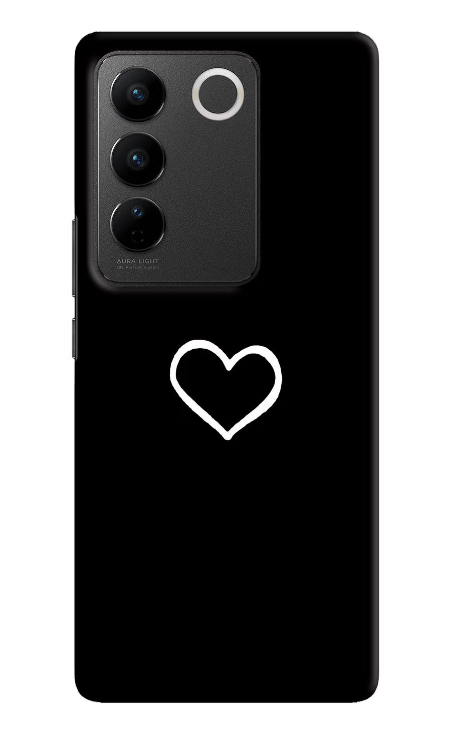 Heart Vivo V27/V27 Pro Back Cover, Hard case