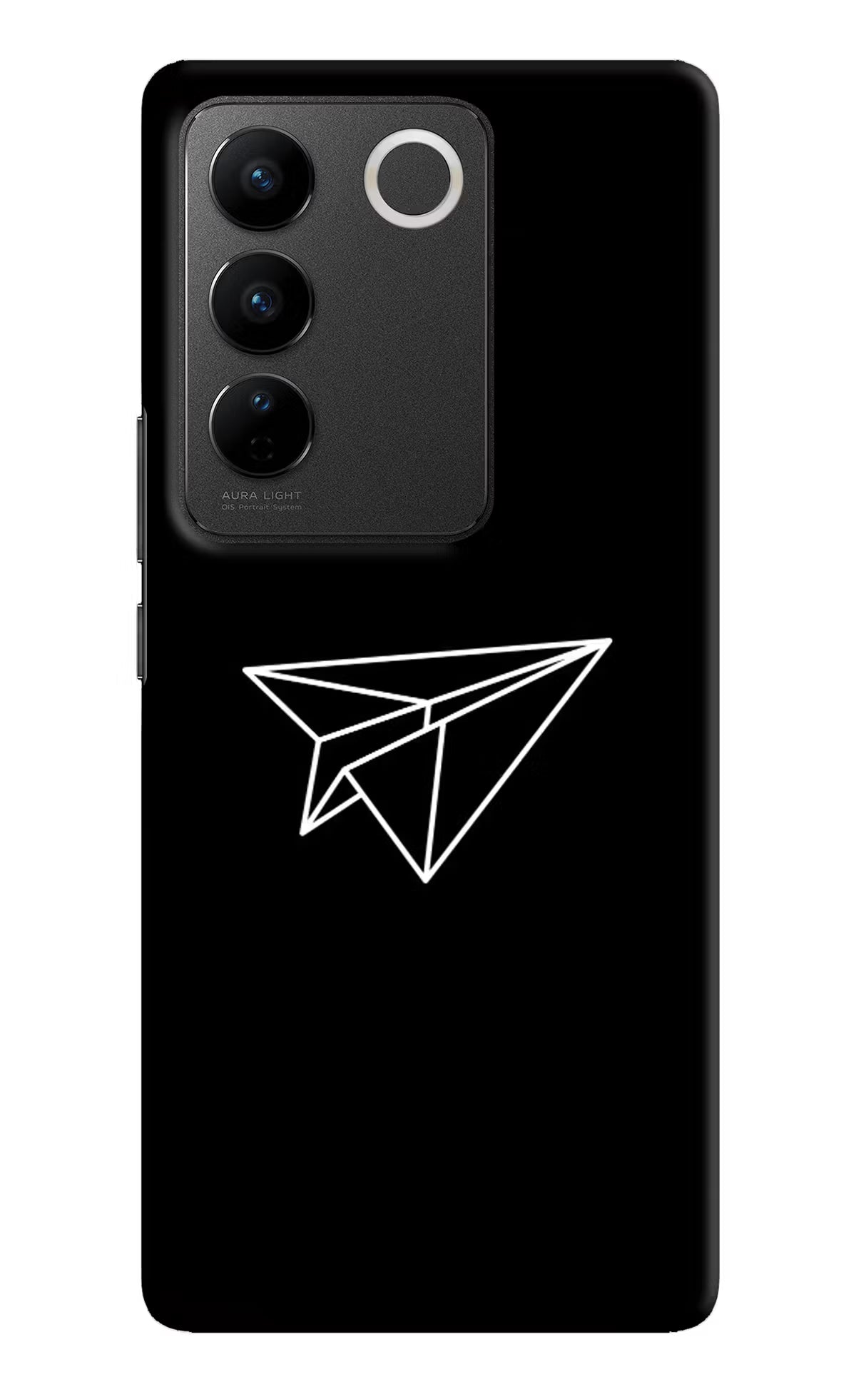 Paper Plane White Vivo V27/V27 Pro Hard Case Back Cover by Casekaro