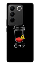 Coffee Vivo V27/V27 Pro Hard Case Back Cover by Casekaro