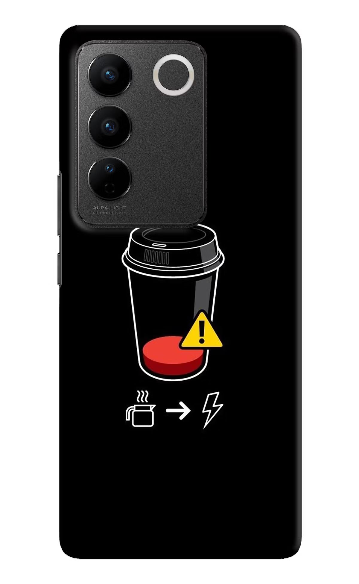 Coffee Vivo V27/V27 Pro Hard Case Back Cover by Casekaro