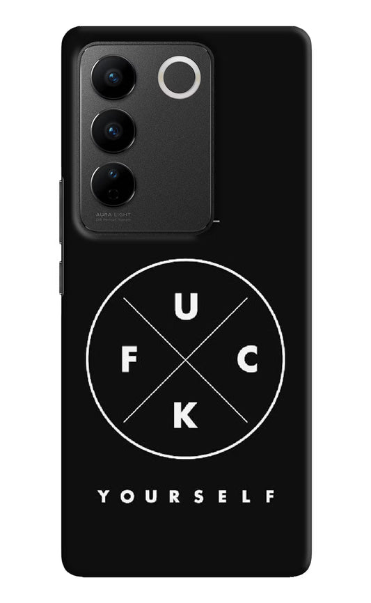 Go Fuck Yourself Vivo V27/V27 Pro Hard Case Back Cover by Casekaro