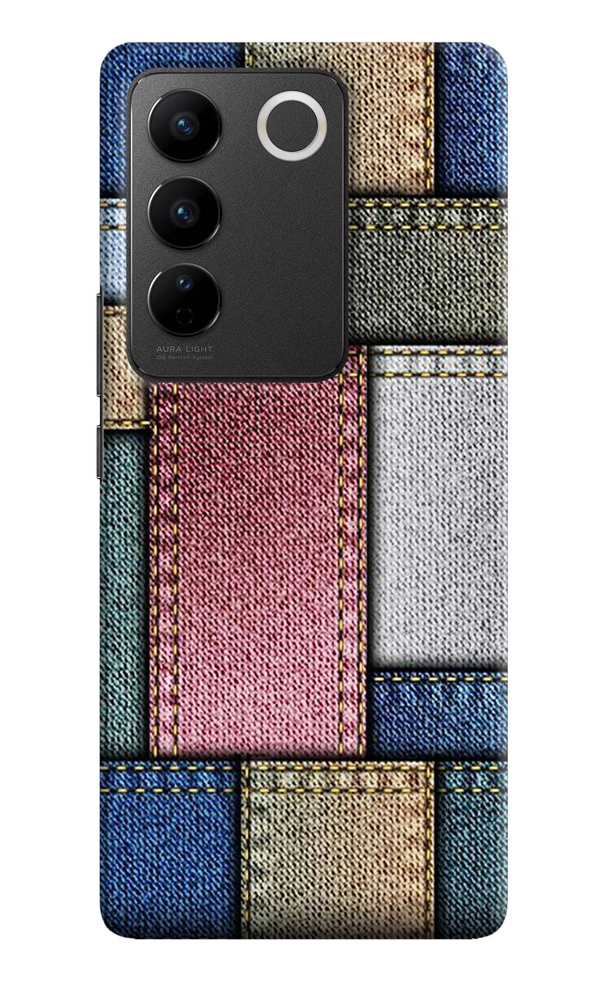 Multicolor Jeans Vivo V27/V27 Pro Hard Case Back Cover by Casekaro