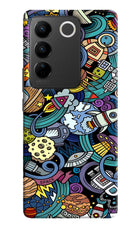 Space Abstract Vivo V27/V27 Pro Hard Case Back Cover by Casekaro