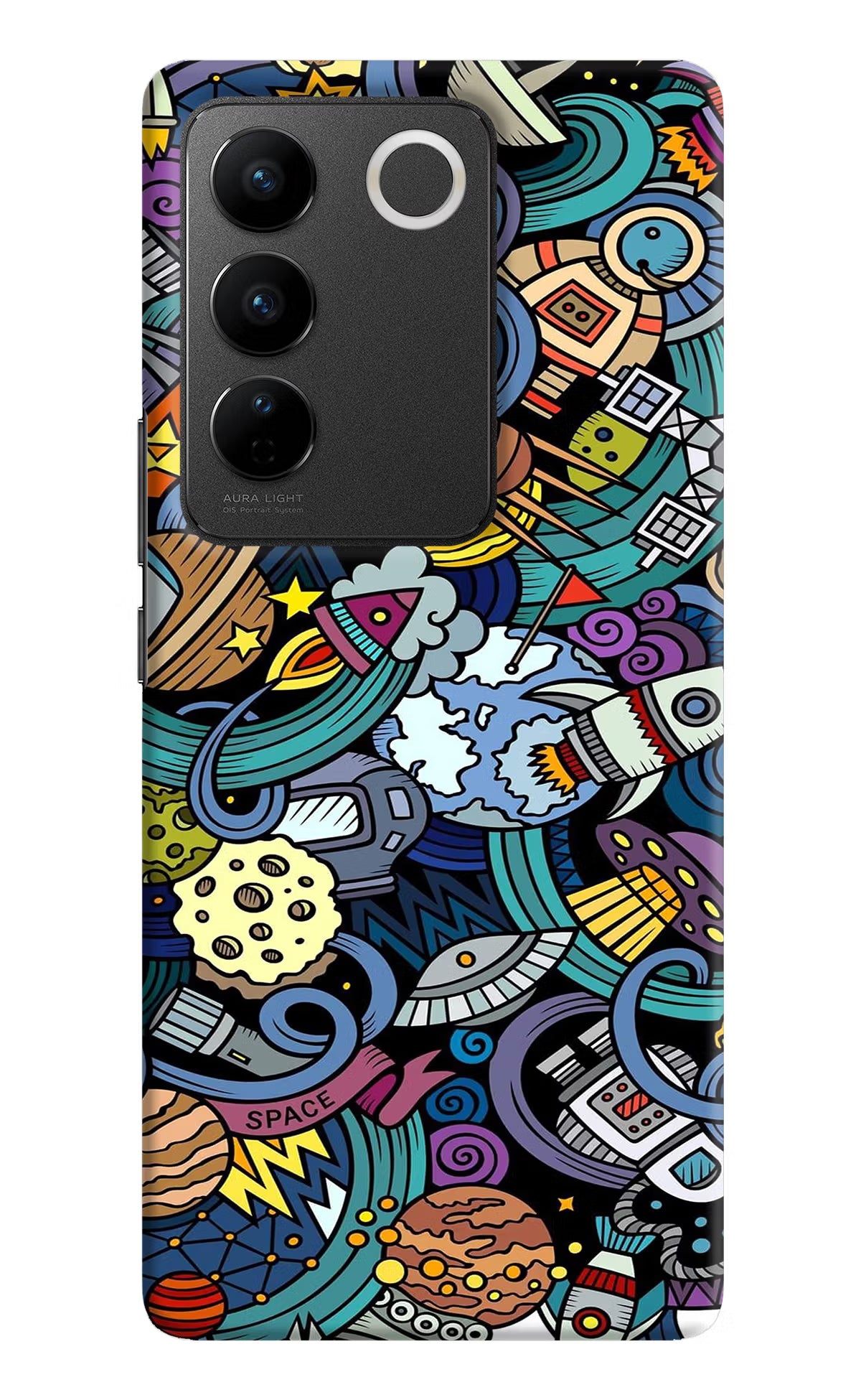 Space Abstract Vivo V27/V27 Pro Hard Case Back Cover by Casekaro
