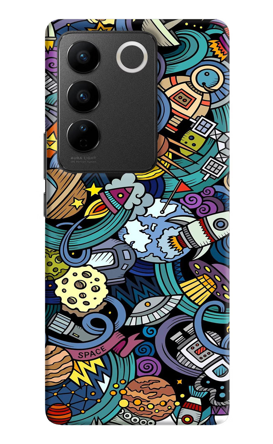 Space Abstract Vivo V27/V27 Pro Back Cover, Hard case